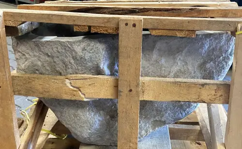 Product image of the product “Water basin made of river stone. Model 8, approx. 55 x 55 x 15cm height. ”
